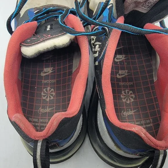 Nike Air Max 270 React Mens 10.5 White Blue Time Capsule Edition Shoes CT1616400 - Picture 8 of 13